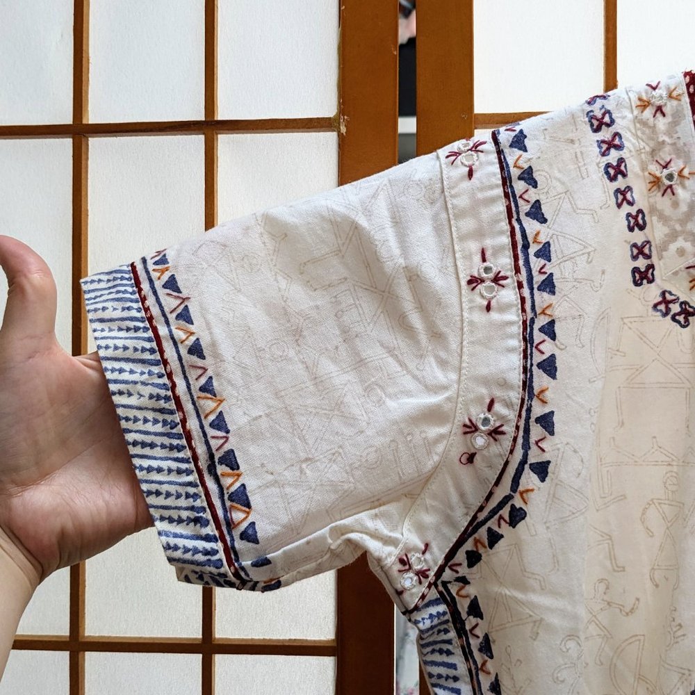 CHAHEK of India- Hand Batiked Full-Length Tunic - Picture 7 of 16